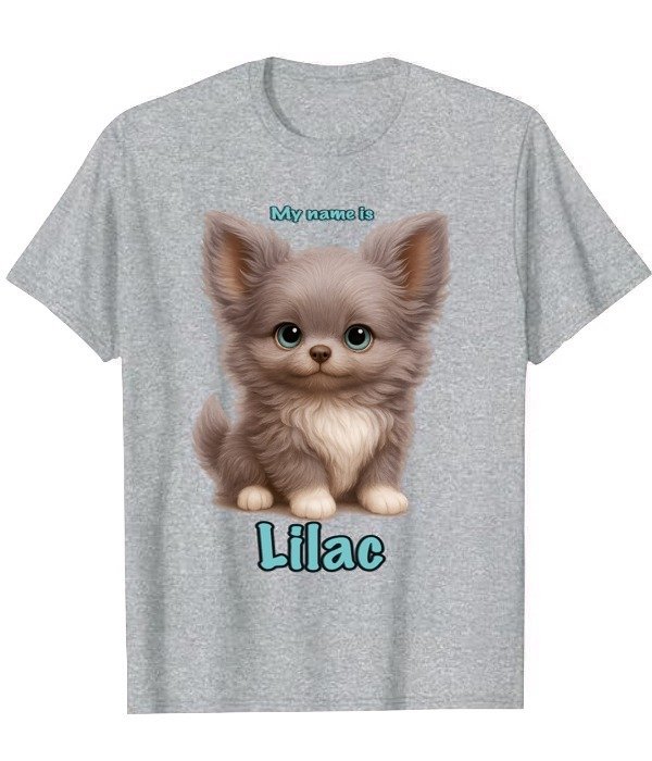 CAMISETA ESTAMPADA MANGA CORTA PERRO CHIHUAHUA MUJER, HOMBRE, NIÑOS, JOVENES