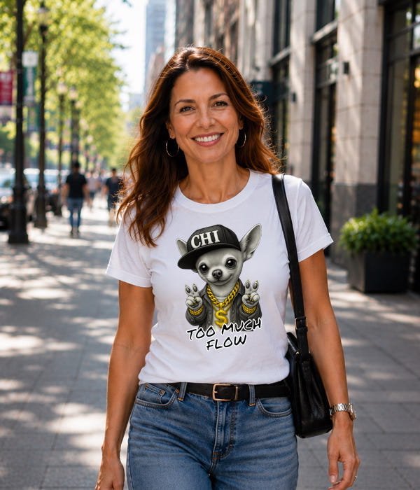 camiseta mujer perro chihuahua urbana