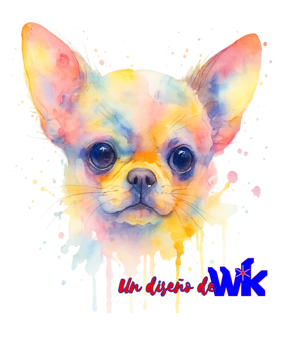 chihuahua acuarela diseño camiseta
